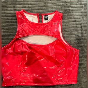 Faux Leather Crop Top Tank